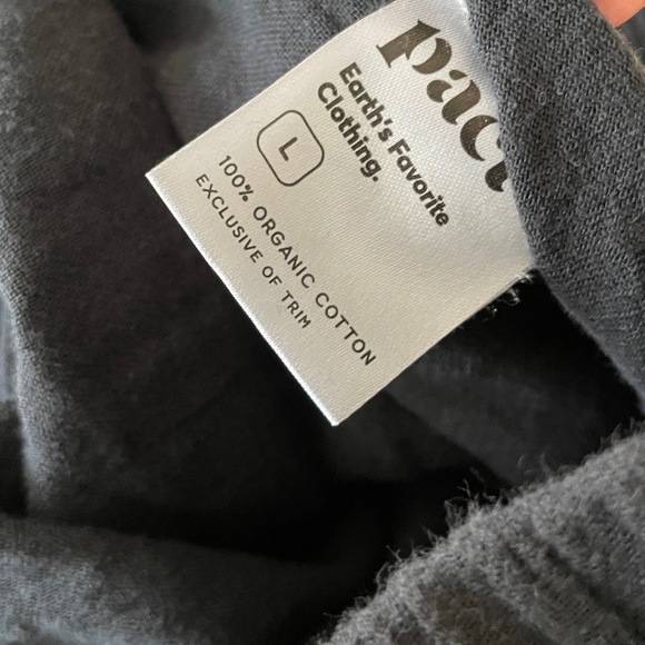 Pact Coastal Organic Cotton Double Gauze Wide Leg Cropped Culotte Pant Black L - Picture 7 of 11